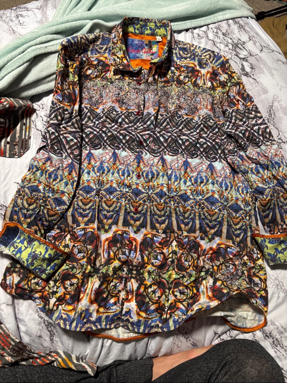 Robert Graham Colorful Abstract Pattern Button-Up Shirt
